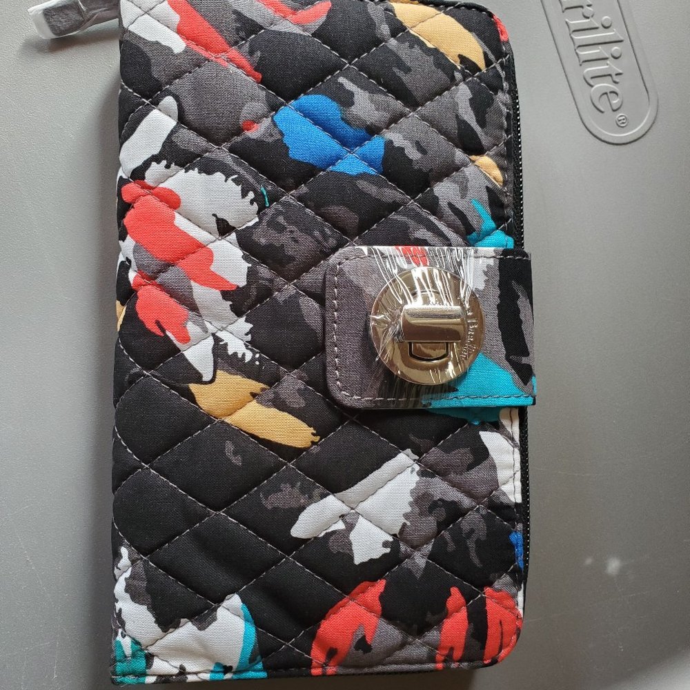 Vera Bradley Turn Lock Wallet Splash Floral